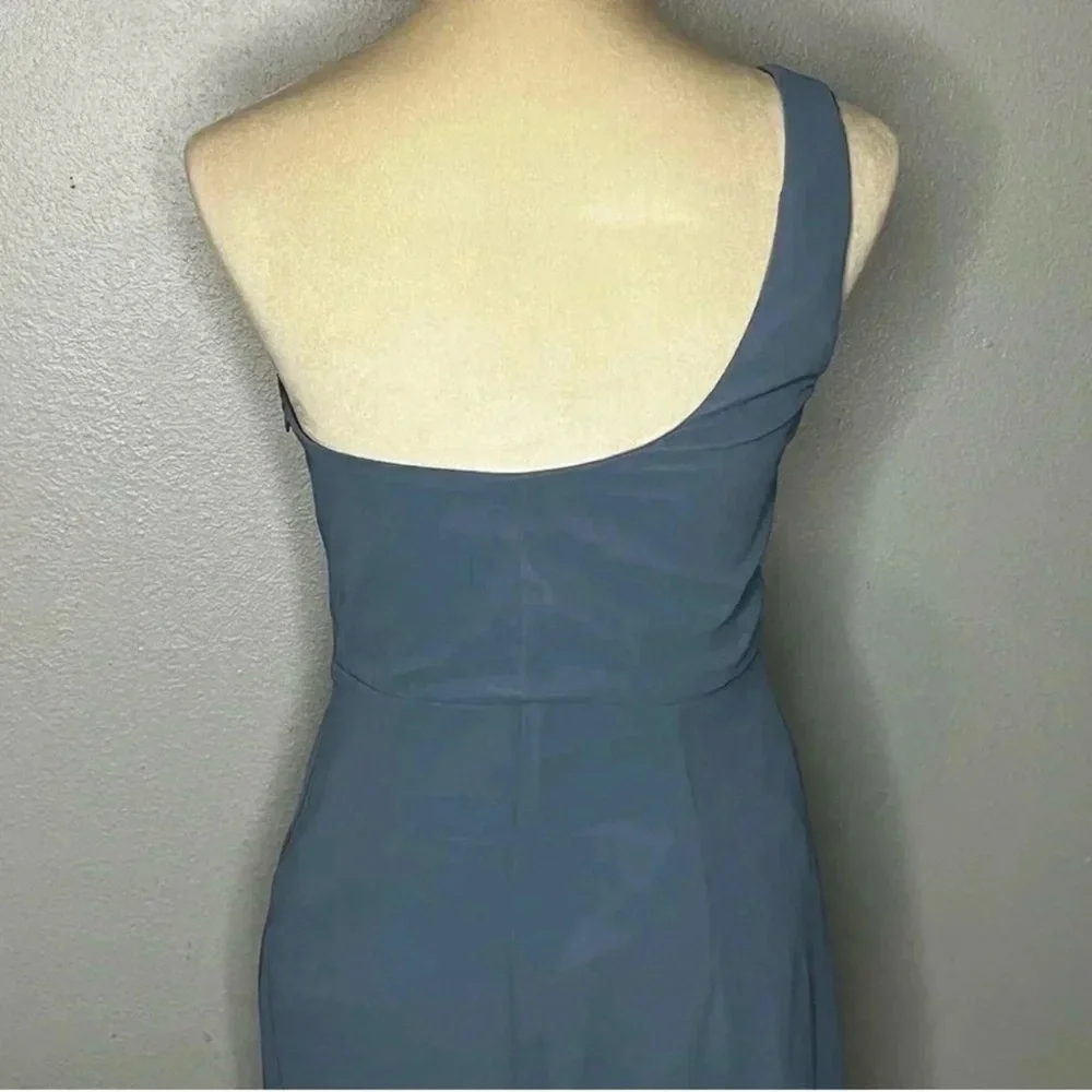 ✝️ Lulu’s | Elegant Blue One-Shoulder Dress - Picture 7 of 9